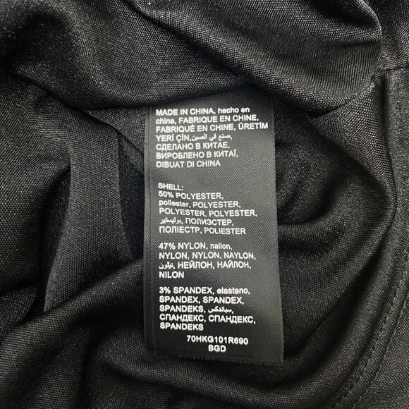 BeBe Lace Metallic Velvet Skater Dress Womens XXS Black Gold Goth Flapper Sheer - Picture 12 of 14